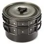 Lightweight Outdoor Camping Cookware Backpacking Cooking Picnic Bowl Pot Pan Set (11pcs) Gray