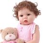 CHAREX Belly Reborn Baby Dolls, 18 Inches Full Body Silicone Vinyl ,Weighted Handmade Newborn Gifts Doll