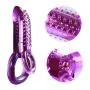 (Purple) Couples Vibration Delay Ring Silicone Massage Ring Sleeve Lock Ring Mens Funny Toys -001