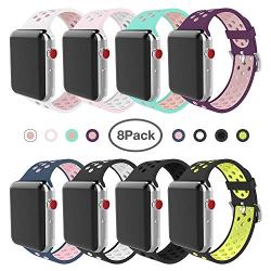 BMBEAR Floral Bands Compatible with Apple Watch Band 38mm 40mm 42mm 44mm Soft Silicone Fadeless Pattern Printed Replacement Sport Band for iWacth Series 4 3 2 1