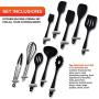 Silicone Kitchenware Set, 10 Pieces of Silicone Kitchen Utensils, Kitchen Spatula Set - Best Non-Stick Kitchen Cookware Set, Suitable for Cooking