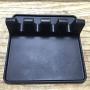 BESTONZON Kitchen Utensil Rest Mat Heat Resistant Ladle Fork Mat Silicone Spoon Rest Kitchenware Drying Mat (Black)