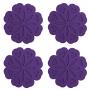 ME.FAN 4 Set Silicone Pot Holders, Trivet Mat, Jar Opener, Spoon Rest and Kitchen Trivet, Non Slip Flexible, Durable, Heat Resistant Dishwasher Available Kitchen Trivet and Pot Pads -Purple