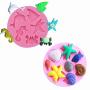 AK ART KITCHENWARE 6pcs Seashell Mermaid Silicone Cake Mold for Decorating Cookie Cupcake Fondant Mold Candy Mold Bakeware Pink