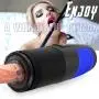 Male Masturbation Electric Sucking Blowjob Stroker Vibrating Mens Adult Toys,Silicone Double Holes Artificial 3D Realistic Lifelike Toys for Men Sucking Cup Underwear Toys, T-Shirt