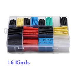 Ginsco 580 pcs 2:1 Heat Shrink Tube 6 Colors 11 Sizes Tubing Set Combo Assorted Sleeving Wrap Cable Wire Kit for DIY