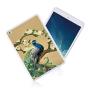 GinHo Customized Protective Cover iPad Air 2 Beautiful Peacock with Slim Soft Durable TPU Ultra-Clear Silicone UV Printing Case