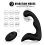 Rechargeable Massager Electronic for Relaxation Massaging with Multiple Vibrating Speed and Patterns Waterproof Silicone Plug for Body Massage 12 Functions with Wireless Remote Control, Black