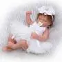 iCradle 26cm 10" Mini Lovely Cute Realistic Lifelike Full Silicone Vinyl Body Sleeping Reborn Baby Doll Girl for Kids Birthday Playmate Growth Partner