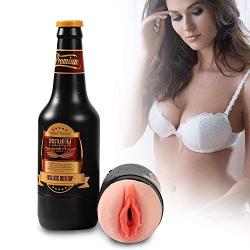 Cym Reǎlistic TPE Silicone Male Toys 3D Super Reǎl Hand Feeling Men A-d-u-l-t Toys Awesome (Beer Bottle Shape)