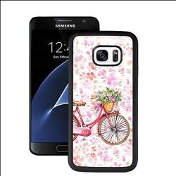 Samsung Galaxy S7 Case,Flexible Soft TPU Cover Shell,Slim Silicone Black Rubber Non-Slip Durable Design Protective Phone Case for Samsung Galaxy S7 -Bicycle