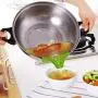Kitchen Silicone Funnel Tools Anti-Spill Drain Pans Round Rim Deflector Liquid Funnel Soup Diversion Cooking Tools