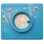 ezpz Happy Bowl - One-Piece Silicone placemat + Bowl (Blue)