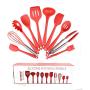 LinLinYi Silicone Kitchenware Set 10 Piece Set,Ladle,Pasta Fork,Spoonula,Slotted Spoon,Tong,Turner,Large Spatula,Whisk,Spatula,Basting Brush