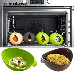 Cells world SILIKOLOVE Silicone Microwave Steamer Kitchenware Accessories Portable Food Vegetable Fish Cooker Kitchen Oven Gadget Tool