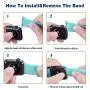 VATI Sport Band Compatible for Apple Watch Band 38mm 40mm 42mm 44mm, Soft Silicone Sport Strap Replacement Bands Compatible with 2019 Series 5 iWatch Apple Watch Series 4/3/2/1, Sport, Nike+, Edition