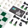 Best Chess Set Ever - Chess Board Game with Triple Weight Pieces, Green Silicone Board