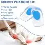Gel Heel Cups, Silicone Heel Pads, U-Shaped Ergonomic Design, for Plantar Fasciitis, Bone Spurs and Achilles Tendon Pain, Shock Absorption Sole and Heel Cup for Foot Care