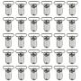 Marrywindix 25pcs 1" Pacifier Suspender Clips, Pacifier Clips for Making Pacifier Holders Bib Clips Toy Holder Silver