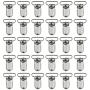 Marrywindix 25pcs 1" Pacifier Suspender Clips, Pacifier Clips for Making Pacifier Holders Bib Clips Toy Holder Silver