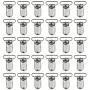 Marrywindix 25pcs 1" Pacifier Suspender Clips, Pacifier Clips for Making Pacifier Holders Bib Clips Toy Holder Silver