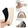 Heel Grips Liner, Comfortable Suede Heel Insert to Fit The Shoe, Prevent The Heel from Slipping Off Due to Oversized Shoes, 4 Pairs Heel Protector Pads