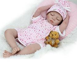 CHAREX Reborn Baby Doll Lifelike Sleeping Newborn Dolls, 22 inch Soft Vinyl Weighted Girl Gift Set for Ages 3+