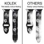 KOLEK Floral Bands Compatible with Apple Watch 42mm 44mm, Silicone Fadeless Pattern Printed Replacement Bands for iWatch Series 4 3 2 1, Grey Flower, M, L