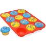 Perlli Top Quality 12 Cup Silicone Muffin Pan - Cupcake Mold Nonstick - Bpa Free Food Grade - Large Muffin Tin Baking Cups Liners - Reusable Rubber Bakeware Trays - Dishwasher Microwave Oven Safe