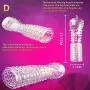 Crystal Sleeve Silicone Spike Condoms for Male Delay Set Cover Couple Toys for Adult Sex Products