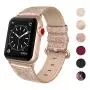 SWEES Leather Band Compatible for Apple Watch 38mm 40mm, Genuine Leather Shiny Bling Strap Compatible iWatch Series 5 Series 4 Series 3 Series 2 Series 1, Sports & Edition Women, Glistening Rose Gold