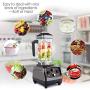Heavy Duty Automatic Timer Blender Commercial Grade Mixer Juicer 3Hp 2200W Fruit Food Processor Ice Smoothies 2L Jar,With Extra 3 Parts,Us Plug