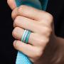 ThunderFit Womens Thin Swivel Rings, 10 Rings / 8 Rings / 4 Rings / 1 Ring - Stackable Silicone Wedding Rings - 2.5mm Wide - 2mm Thick