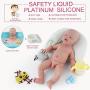 Vollence 18 inch Sleeping Full Body Silicone Baby Dolls,Not Vinyl Material Dolls,Eye Closed Realistic Newborn Real Baby Dolls That Look Real, Soft Handmade Silicone Lifelike Baby Doll - Boy