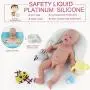 Vollence 18 inch Sleeping Full Body Silicone Baby Dolls,Not Vinyl Material Dolls,Eye Closed Realistic Newborn Real Baby Dolls That Look Real, Soft Handmade Silicone Lifelike Baby Doll - Boy