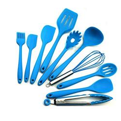 DUDDP kitchen utensil set Silicone Kitchenware 10Pcs Set,Heat Resistant Non Stick Kitchen Utensils Baking Tools Cooking Utensils Gadgets Cookers, Non-Stick Heat Resistant for Cookware