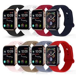 NUKELOLO Sport Band Compatible with Apple Watch 38MM 40MM 42MM 44MM,Soft Silicone Replacement Strap Compatible for Apple Watch Series 5/4/3/2/1