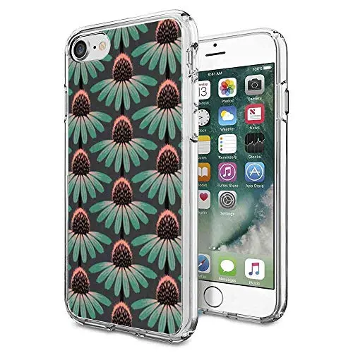 iPhone 8 (2017) & iPhone 7 (2016) (4.7 Inch) Flower Transparent Corner Phone Case Fashion