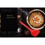 Kitchenware Utensils Premium Silicone Non-Stick and Heat Resistant Utensils for Cooking, Flipping and Pressing Red 2 packs