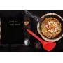 Kitchenware Utensils Premium Silicone Non-Stick and Heat Resistant Utensils for Cooking, Flipping and Pressing Red 2 packs
