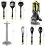 Essential Nylon Kitchen Utensil Set Safety Nice Ergonomic Gadget Utensils Scald-proof Kitchenware with Stand 7pcs/set