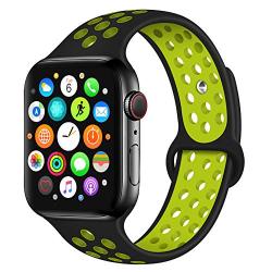 Bravely klimbing Compatible with Apple Watch Band 44mm 42mm 40mm 38mm, Soft Silicone iWatch Bands Replacement Sport Bands for iWatch Series 5 4 3 2 1 for Men and Women S/M M/L