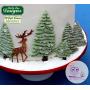 Fir Trees Silhouettes Silicone Mold for Cake Decorating, Cupcakes, Sugarcraft, Candies and Clay, Food Safe, Made in the UK