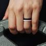 ThunderFit Womens Thin Swivel Rings, 10 Rings / 8 Rings / 4 Rings / 1 Ring - Stackable Silicone Wedding Rings - 2.5mm Wide - 2mm Thick