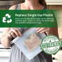 Reusable Ziploc Bags Gallon for Lunch Snack and Sandwich Bags - 2 Large & 2 Medium - Leakproof Freezer Bags and Resealable Platinum Silicone Food Storage Containers - Dishwasher Safe BPA Free