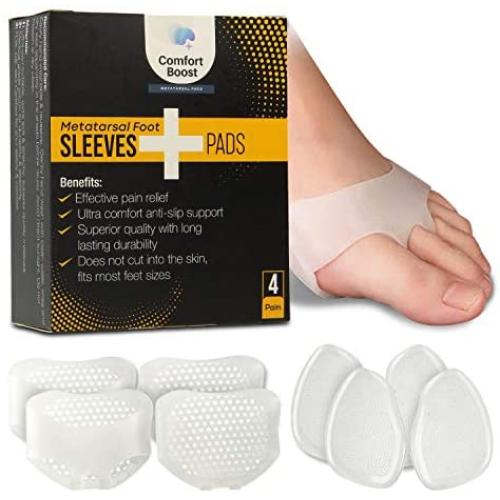 Metatarsal Pads (8 Pieces) |Metatarsal Foot Pads for Pain Relief | Ball of Foot Cushions for Women | Mortons Neuroma Foot Pads | Fast Pain Relief & All Day Comfort for feet | Gel & Silicone