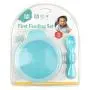 Bumkins Suction Silicone Baby Feeding Set, Bowl, Lid, Spoon, BPA-Free, First Feeding, Baby Led Weaning - Light Blue