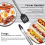 RONGYE 9pcs Stainless Steel Silicone Cooking Kitchenware Utensil Set Cooking Shovel Spoon Set Soup Ladle-egg Spatula Turner Kitchen Tools