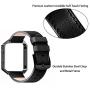 Andyou for Fitbit Blaze Bands Leather with Frame Small Large (5"-8.2"), Genuine Leather Replacement Band with Silver/Rose Gold/Black Metal Frame for Fitbit Blaze Women Men, Black, Brown, White, Gray.