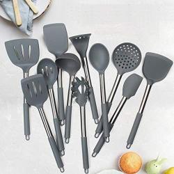Silicone kitchenware, Ten Piece Silicone Cooking Utensils Set, Spatula Set Silicone Kitchen Utensils, Nonstick and Heat Resistant Cookware Set